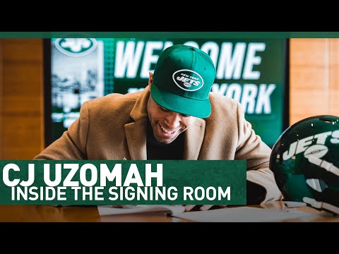 "Excited To Get After It" | Inside The Signing Room with CJ Uzomah ️ | The New York Jets | NFL video clip 