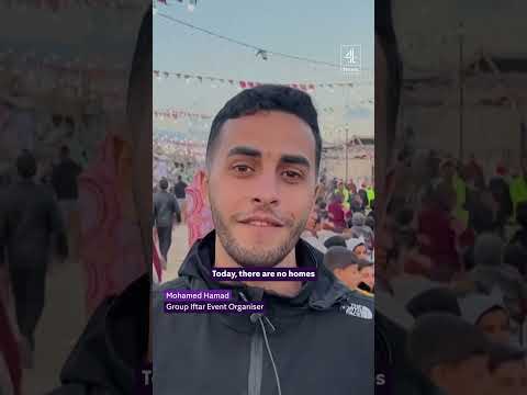 Palestinians break the first fast of Ramadan amid destruction in Gaza