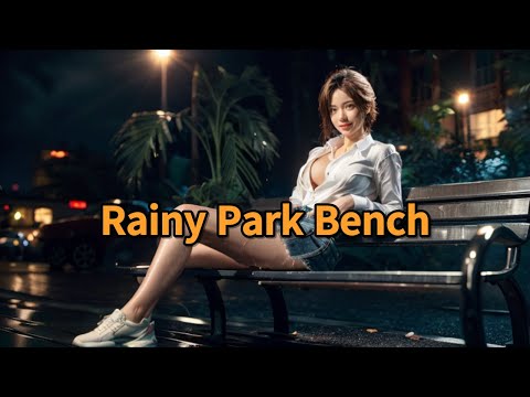 [AI Journey] Rainy Park Bench   #AIJourney #Rainy #ParkBench