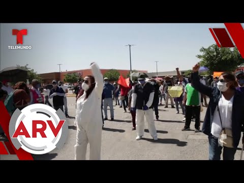 Trabajadores protestan por reapertura de su fábrica en plena pandemia | Al Rojo Vivo | Telemundo