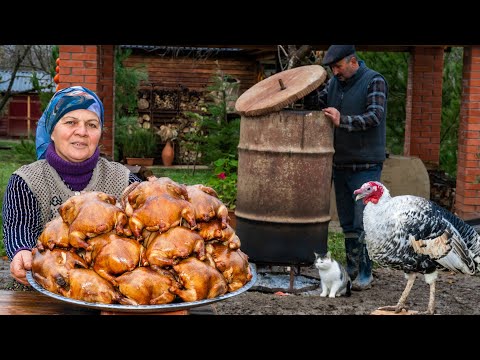 Cooking HOT SMOKED Chicken in BARREL - is the Perfect BBQ recipe!