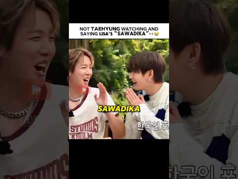 BTS V Saying “Sawadika” and Watching Lisa’s MV🥹💗 #lisa #taehyung #blackpink #bts #sawadika #shorts