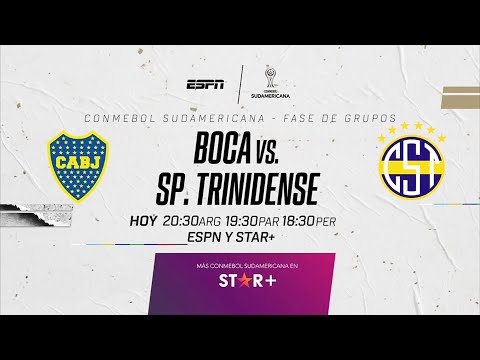 Boca Juniors VS. Trinidense - Copa CONMEBOL Sudamericana 2024 - Fase de Grupos - ESPN PROMO