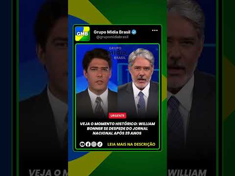 Veja o momento histórico: William Bonner se despede do Jornal Nacional após 29 anos