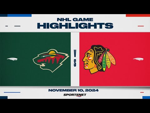 NHL Highlights | Wild vs. Blackhawks - November 10, 2024