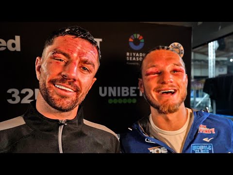 WARRIORS Mark Chamberlain & Jack Rafferty EMBRACE after BRUTAL BATTLE
