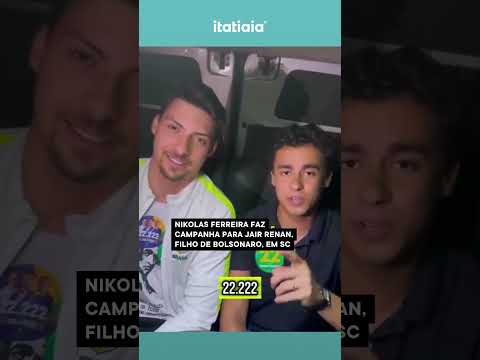 NIKOLAS FERREIRA FAZ CAMPANHA PARA JAIR RENAN, FILHO DE BOLSONARO, EM SC