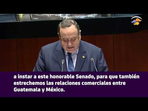 Senado recibe a Alejandro Giammattei, Presidente de la República de Guatemala