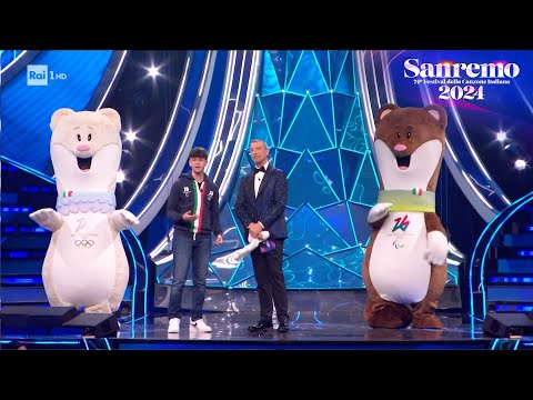 Sanremo 2024 - Le mascotte di Milano Cortina 2026