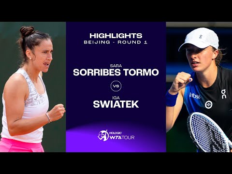 Sara Sorribes Tormo vs. Iga Swiatek | 2023 Beijing Round 1 | WTA Match Highlights