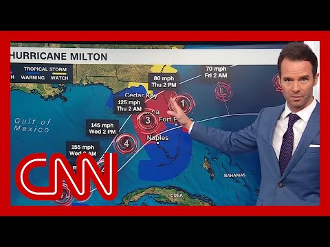 Meteorologist shows where Milton surge could be worst
