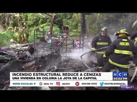 Se reporta incendio estructural en la colonia La Joya de la capital