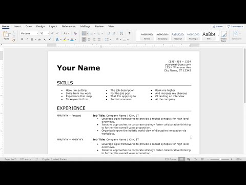 How to Make an Easy Resume in Microsoft Word (latest)