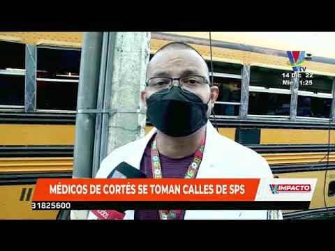 Cortés: Médicos se toman calles de la Avenida Circunvalación.