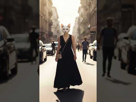 #DreamScreenAI cat she's walking around the street #cat #ai #myshortvideo #shortvideo #youtube