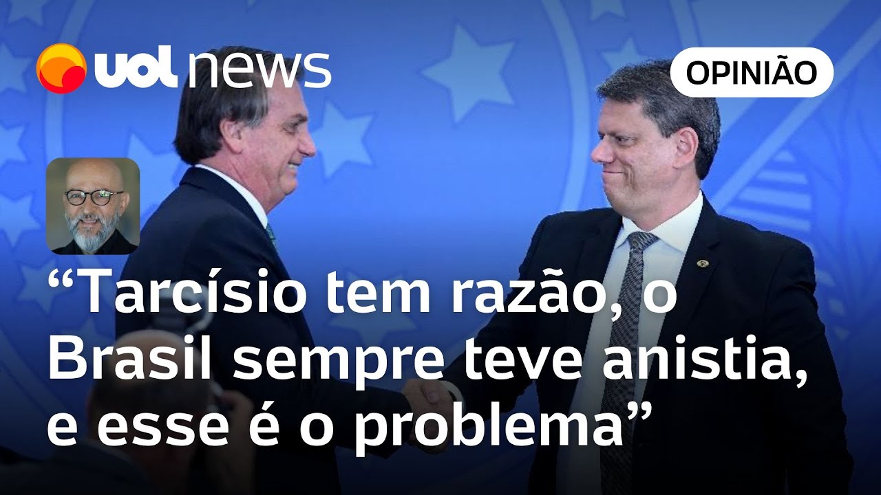 Tarcísio tem razão sobre Brasil sempre ter tido anistia então precisamos acabar com isso | Josias
