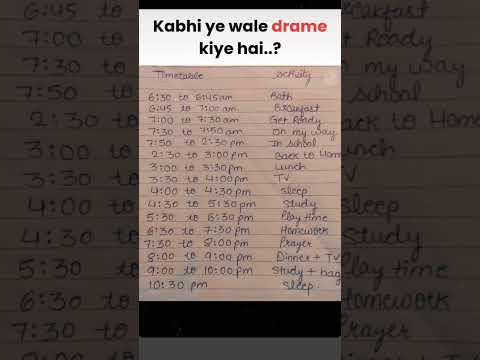 #Bnaya hai kabhi timetable 😂😂#youtubeshorts #