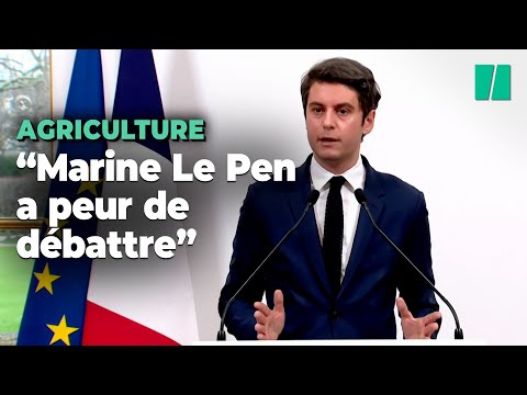 Comment Gabriel Attal justifie de vouloir débattre avec Marine Le Pen et non Jordan Bardella