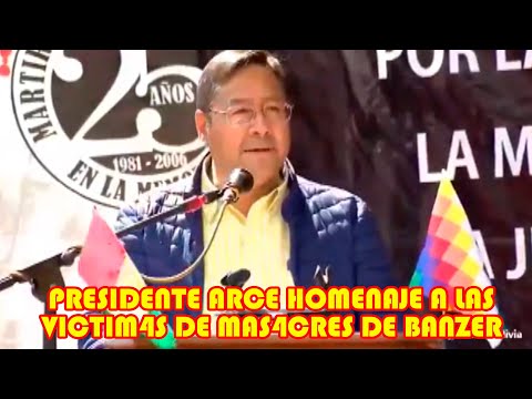 PRESIDENTE ARCE 50 AÑOS DE LA M4SACRE DEL DICT4DOR HUGO BANZER...