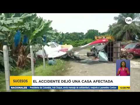 Avioneta precipitada afecta dos viviendas en Bocas del Toro