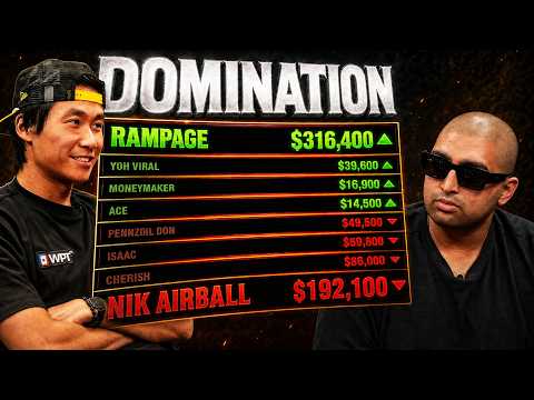 New Video from Hustler Casino Live: Rampage Wins $316,000 | Nik Airball Gets Crushed