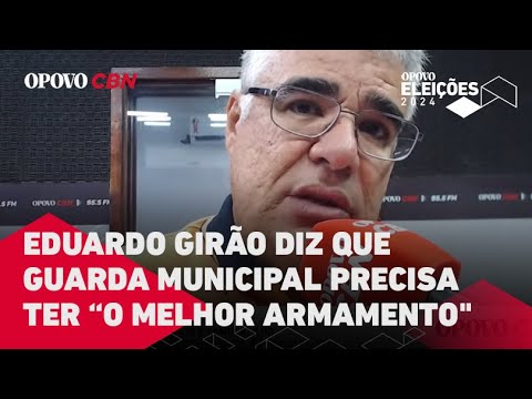 Em sabatina, Eduardo Girão diz que é a favor da posse de arma de fogo, mas é contra o porte