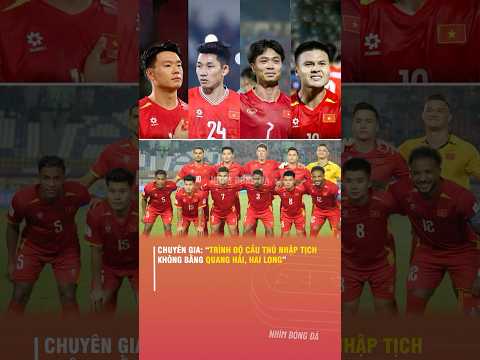 CỰU PHÓ CHỦ TỊCH VFF: 'TRÌNH ĐỘ CẦU THỦ NHẬP TỊCH KHÔNG BẰNG QUANG HẢI, HAI LONG'