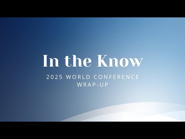2025 World Conference was a sacred, joy-filled gathering centered on community, worship, and discernment. Join World Conference leaders Susan Naylor and Jenn Killpack as they share highlights and reflect on the spirit of the event during the next In the Know at 12:00 p.m. (CDT, USA) on 23 June.

🕐 12:00 p.m. CDT, USA
🔗 YouTube: https://www.youtube.com/@CofChrist/streams
🔗 Facebook: https://www.facebook.com/CofChrist