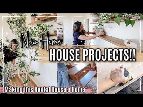 NEW HOUSE PROJECTS That Are Actually EASY :: DIY FLOATING SHELVES, NEW FURNITURE + DECORATING