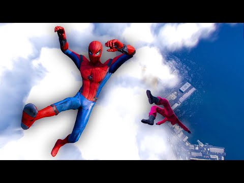 GTA 5 Spiderman Epic Fails | Ragdolls (Funny moments | Euphoria physics)