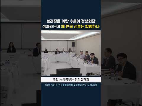 브라질은 계란 수출이 정상회담 성과라는데 왜 한국 정부는 발뺌하나