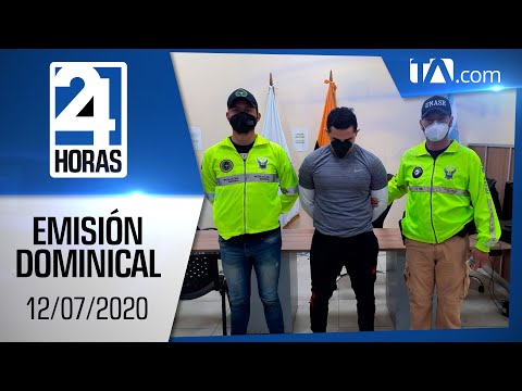 Noticias Ecuador: Noticiero 24 Horas, 12/07/2020 (Emisión Dominical)