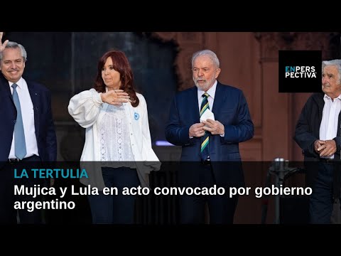 Mujica y Lula en acto convocado por gobierno argentino