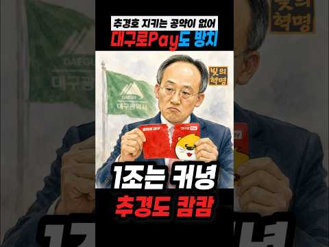 추경호 공약은 안지키기 위해 만드는 건가? 지역화폐공약도 뻥카... 1조는 커녕 방치
