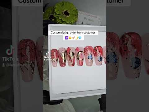 handmade press on nails 💅🏼 🇸🇯 #beautynails #nailsart #pressonnails #norge #viral