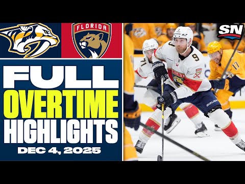 Nashville Predators at Florida Panthers | FULL Overtime Highlights - December 4, 2025