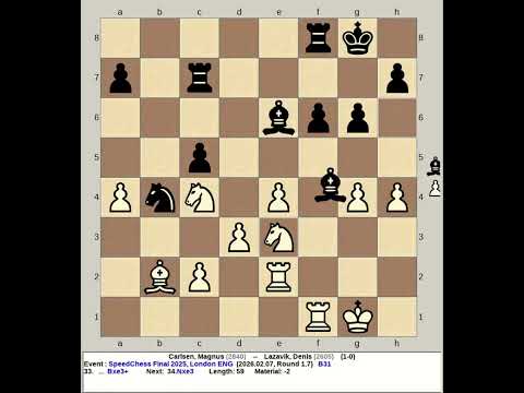 Carlsen, Magnus vs Lazavik, Denis | SpeedChess Final 2025, London England R1 7