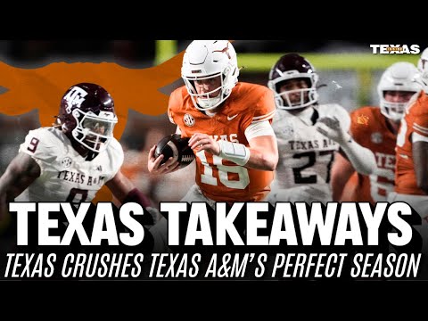 Texas Shatters Texas A&M’s Perfect Season with a 27-17 Statement Win | Instant Reaction