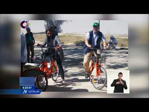 Inauguran primera estación piloto de Bicicletas Públicas en la capital de Cuba