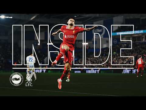 INSIDE: Away End Reacts To Gakpo & Diaz Goals! | Brighton 2-3 Liverpool