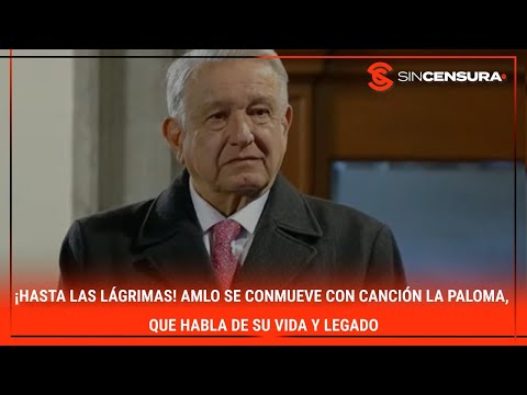 ¡HASTA LAS LÁGRIMAS! #amlo  se conmueve con canción #lapaloma , que habla de su vida y legado.