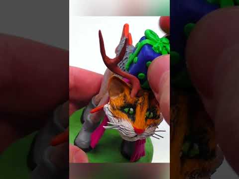 Лепим Новогоднего Оленя 🎅 Trulimero Trulichina из пластилина ► Видео Лепка #brainrot #clayart