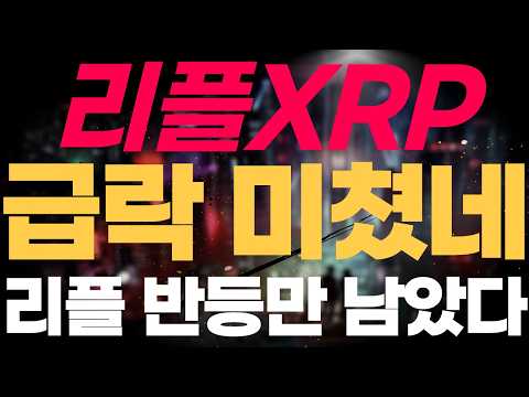 ※긴급속보※ [리플 XRP] 리플 급락 미쳤네 이제 반등만 남았다.