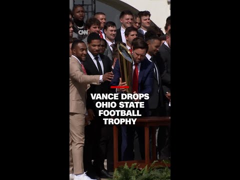 Vance drops Ohio State football trophy
