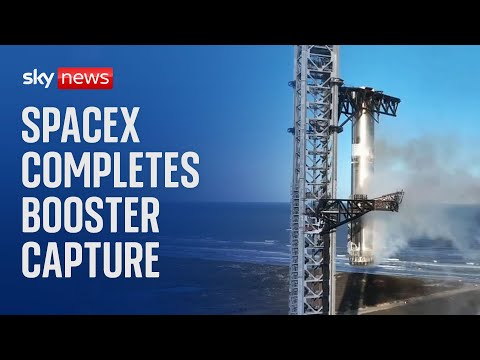 SpaceX completes booster capture on world's largest rocket test flight