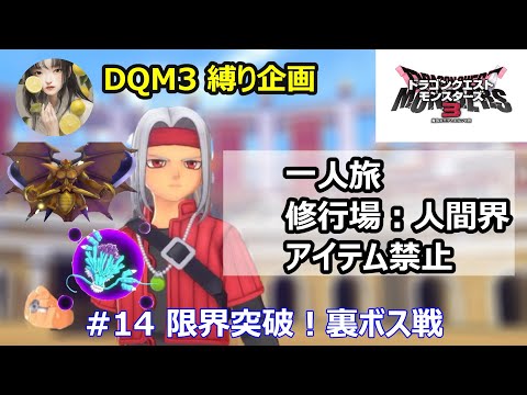 【#14】限界突破！裏ボス戦 - 一人旅ストーリー攻略 - 【DQM3 魔族の王子とエルフの物語】