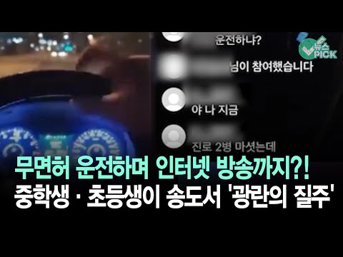 중학생·초등생이 무면허 운전하며 인터넷 방송