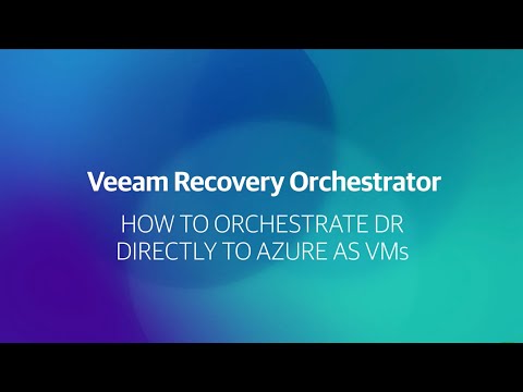 How to orchestrate DR directly to Azure as VMs