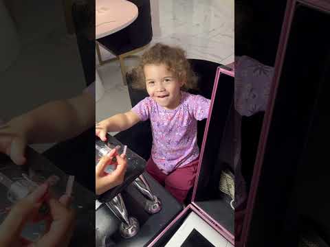 Daughter is getting nails done and dad does this #shorts