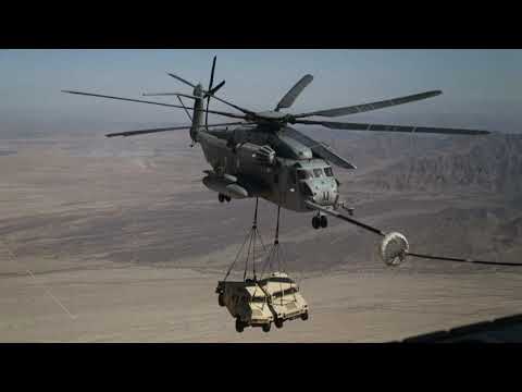 U.S. Marine Corps practices heavy lifts with CH-53 Super Stallion helicopters